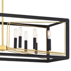 Sable Point 38 1/4"W Gold Kitchen Island Light Chandelier 5 Sable Point 38 1/4"W Gold Kitchen Island Light Chandelier -Modern Lamp Shop sable point 38 and one quarter inchw gold kitchen island light chandelier 77n93views1