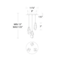 Schonbek Martini 3 Light LED Multi-Light Crystal Pendant -Modern Lamp Shop schonbek martini 3 light led multi light crystal pendant 209m3views2