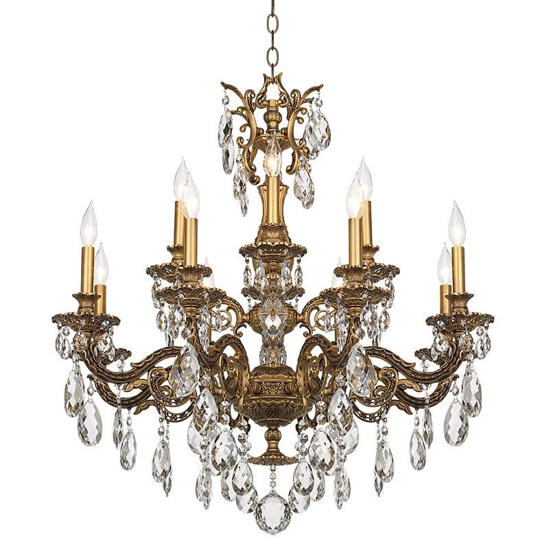 Schonbek Milano 32 1/2" Wide Large Crystal Chandelier 4 Schonbek Milano 32 1/2" Wide Large Crystal Chandelier - Image 4