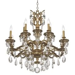 Schonbek Milano 32 1/2" Wide Large Crystal Chandelier 12 Schonbek Milano 32 1/2" Wide Large Crystal Chandelier -Modern Lamp Shop schonbek milano 32 and one half inch wide large crystal chandelier n7856views3
