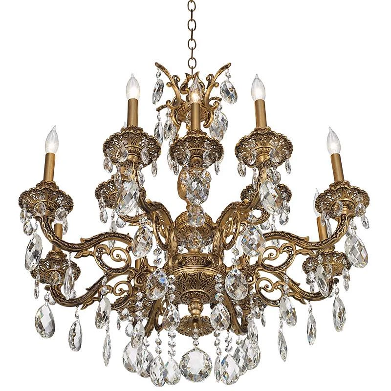 Schonbek Milano 32 1/2" Wide Large Crystal Chandelier 7 Schonbek Milano 32 1/2" Wide Large Crystal Chandelier - Image 7