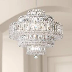 Schonbek Plaza 9-Light Swarovski Crystal Pendant Chandelier