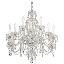 Schonbek Sterling 29" Wide Heritage Crystal 12-Light Chandelier -Modern Lamp Shop schonbek sterling 29 inch wide heritage crystal 12 light chandelier 75124views3