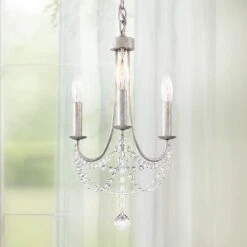 Schonbek Verdana 12" Wide Silver 3-Light Mini Pendant Light