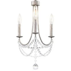 Schonbek Verdana 12" Wide Silver 3-Light Mini Pendant Light -Modern Lamp Shop schonbek verdana 12 inch wide silver 3 light mini pendant light 98k21views1