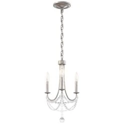 Schonbek Verdana 12" Wide Silver 3-Light Mini Pendant Light -Modern Lamp Shop schonbek verdana 12 inch wide silver 3 light mini pendant light 98k21views3