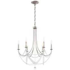 Schonbek Verdana 24"W Antique Silver 6-Light Pendant Light -Modern Lamp Shop schonbek verdana 24 inchw antique silver 6 light pendant light 98k65views3