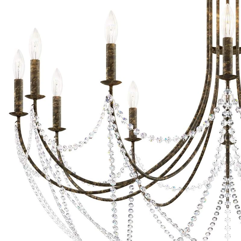 Schonbek Verdana 43"W Heirloom Bronze 12-Light Pendant Light 3 Schonbek Verdana 43"W Heirloom Bronze 12-Light Pendant Light - Image 3