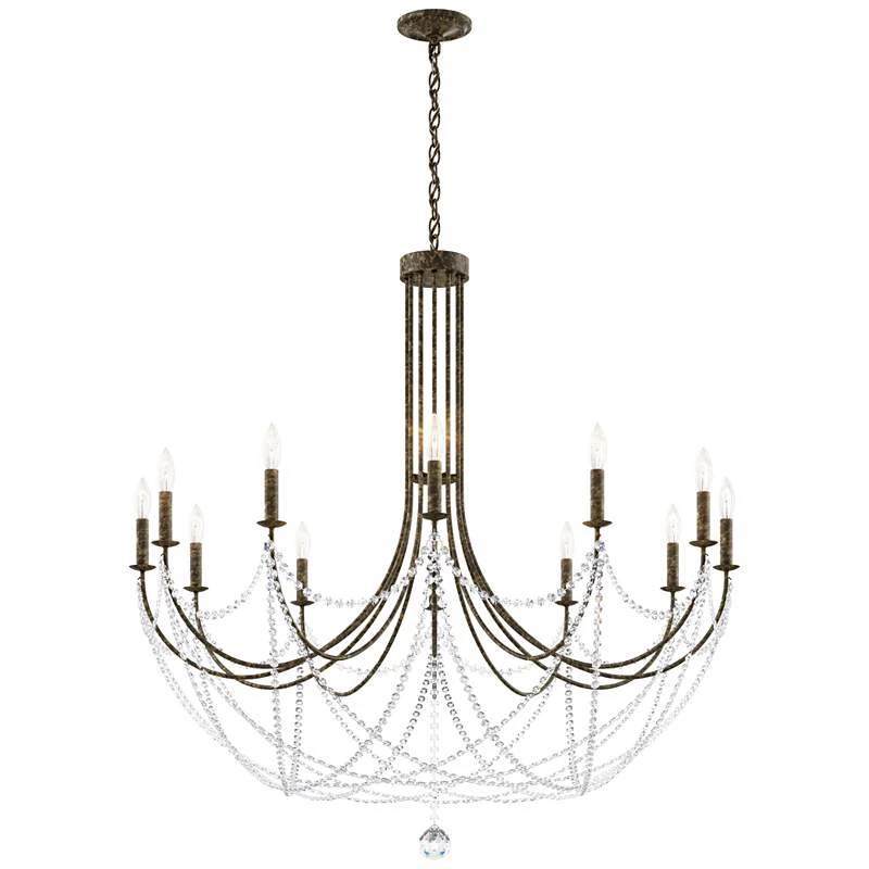 Schonbek Verdana 43"W Heirloom Bronze 12-Light Pendant Light 5 Schonbek Verdana 43"W Heirloom Bronze 12-Light Pendant Light - Image 5