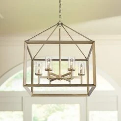 Golden Lighting Smyth 26 3/4" Wide White Gold 6-Light Chandelier