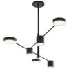 Sonneman Counterpoint™ 45"W Satin Black 6-Light LED Pendant