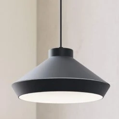 Sonneman Koma 15" Wide Satin Black Pendant Light