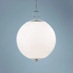 Sphere No.1 16" Wide Polished Nickel Pendant Light