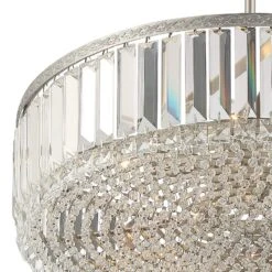 Stiffel Ella 20 1/4" Wide Brushed Nickel Crystal 5-Light Pendant -Modern Lamp Shop stiffel ella 20 and one quarter inch wide brushed nickel crystal 5 light pendant 545k0views1