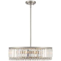 Stiffel Ella 20 1/4" Wide Brushed Nickel Crystal 5-Light Pendant -Modern Lamp Shop stiffel ella 20 and one quarter inch wide brushed nickel crystal 5 light pendant 545k0views4
