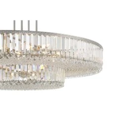 Stiffel Ella 40 1/4" Wide Brushed Nickel Clear Crystal Pendant Light 8 Stiffel Ella 40 1/4" Wide Brushed Nickel Clear Crystal Pendant Light -Modern Lamp Shop stiffel ella 40 and one quarter inch wide brushed nickel clear crystal pendant light 658k0views1