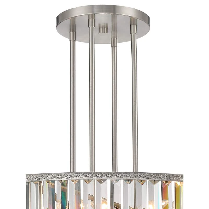 Stiffel Ella 40 1/4" Wide Brushed Nickel Clear Crystal Pendant Light 4 Stiffel Ella 40 1/4" Wide Brushed Nickel Clear Crystal Pendant Light - Image 4