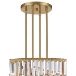 Stiffel Ella 40 1/4" Wide Soft Gold Clear Crystal Pendant -Modern Lamp Shop stiffel ella 40 and one quarter inch wide soft gold clear crystal pendant 659k0views2