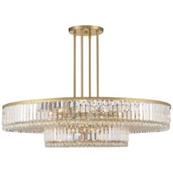 Stiffel Ella 40 1/4" Wide Soft Gold Clear Crystal Pendant -Modern Lamp Shop stiffel ella 40 and one quarter inch wide soft gold clear crystal pendant 659k0views3