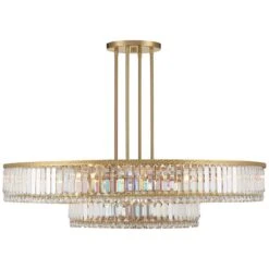 Stiffel Ella 40 1/4" Wide Soft Gold Clear Crystal Pendant -Modern Lamp Shop stiffel ella 40 and one quarter inch wide soft gold clear crystal pendant 659k0views4