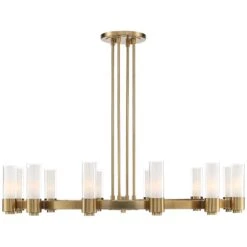 Stiffel Ennis 48" Wide Antique Brass 12-Light Ring Chandelier -Modern Lamp Shop stiffel ennis 48 inch wide antique brass 12 light ring chandelier 95r56views4