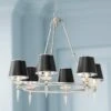 Stiffel Manhattan 30"W Brushed Nickel And Black 6-Light Chandelier