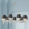 Stiffel Manhattan 37 1/2"W Brushed Nickel And Black 9-Light Chandelier