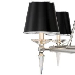 Stiffel Manhattan 37 1/2"W Brushed Nickel And Black 9-Light Chandelier -Modern Lamp Shop stiffel manhattan 37 and one half inchw brushed nickel and black 9 light chandelier 78x06views1