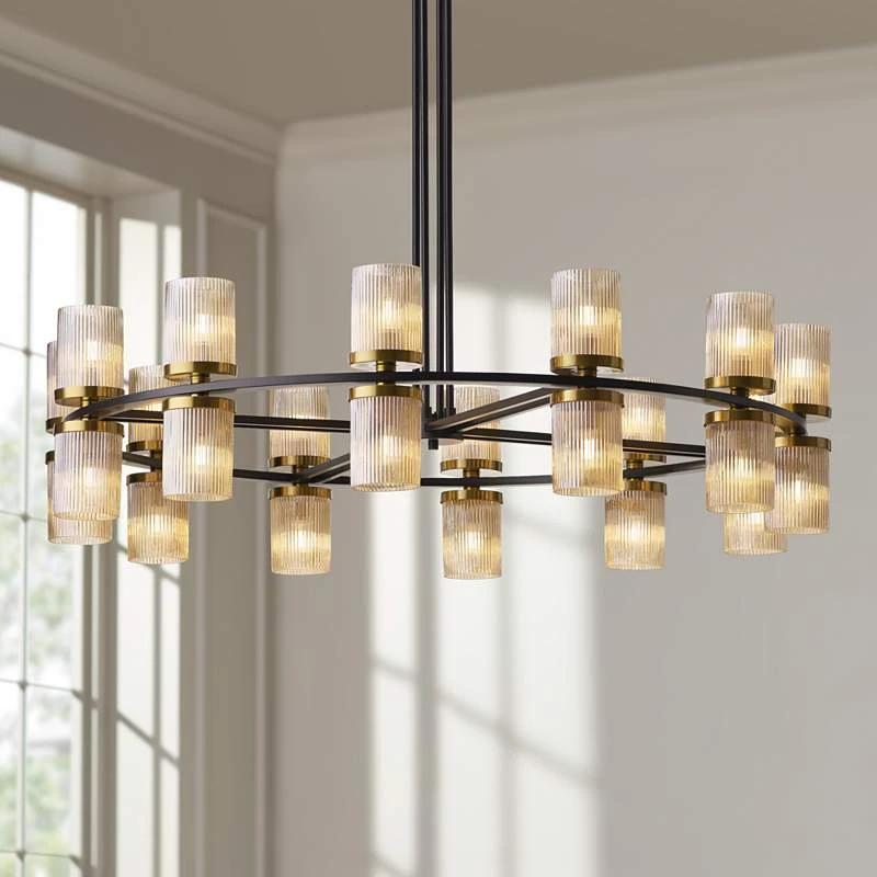 Stiffel Palais 48" Wide Champagne Glass 24-Light Chandelier 2 Stiffel Palais 48" Wide Champagne Glass 24-Light Chandelier - Image 2
