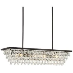 Stiffel Petranilla 40" Wide Crystal Island Pendant Light 8 Stiffel Petranilla 40" Wide Crystal Island Pendant Light -Modern Lamp Shop stiffel petranilla 40 inch wide crystal island pendant light 95r37