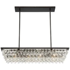 Stiffel Petranilla 40" Wide Crystal Island Pendant Light 11 Stiffel Petranilla 40" Wide Crystal Island Pendant Light -Modern Lamp Shop stiffel petranilla 40 inch wide crystal island pendant light 95r37views3