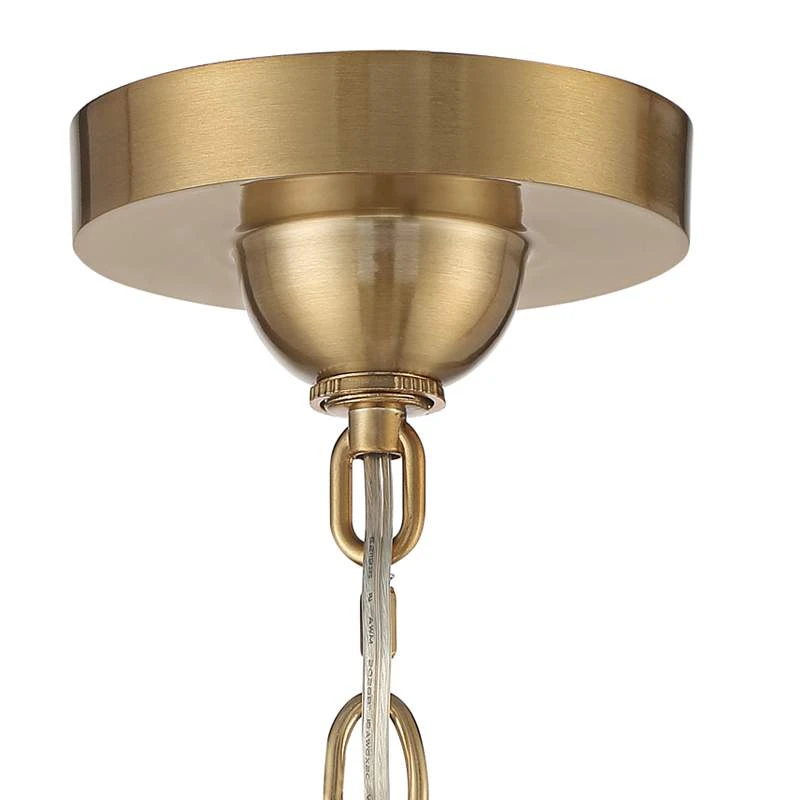 Stiffel Rainey 32 3/4" Wide Brass And Crystal Shaded Luxury Chandelier 6 Stiffel Rainey 32 3/4" Wide Brass And Crystal Shaded Luxury Chandelier - Image 6