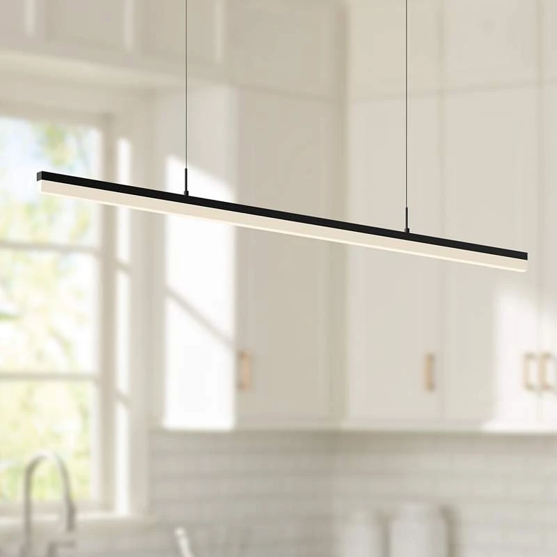 Stiletto 59 1/2" Wide Black LED Kitchen Island Light Pendant 1 Stiletto 59 1/2" Wide Black LED Kitchen Island Light Pendant