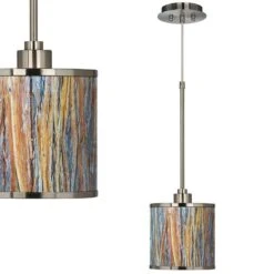 Striking Bark Giclee Glow Mini Pendant Light
