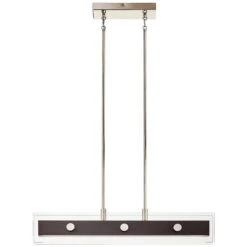 Tig 34" Wide Walnut Wood LED Kitchen Island Light Chandelier -Modern Lamp Shop tig 34 inch wide walnut wood led kitchen island light chandelier 75d16views2