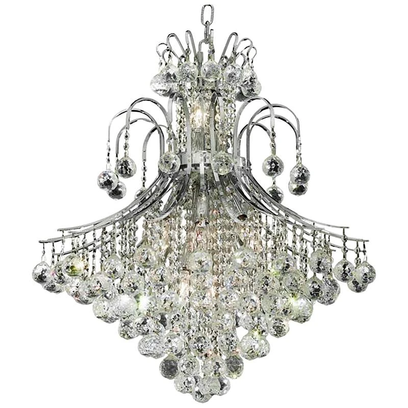 Toureg 25" Wide Chrome And Crystal 15-Ligh Chandelier 2 Toureg 25" Wide Chrome And Crystal 15-Ligh Chandelier - Image 2