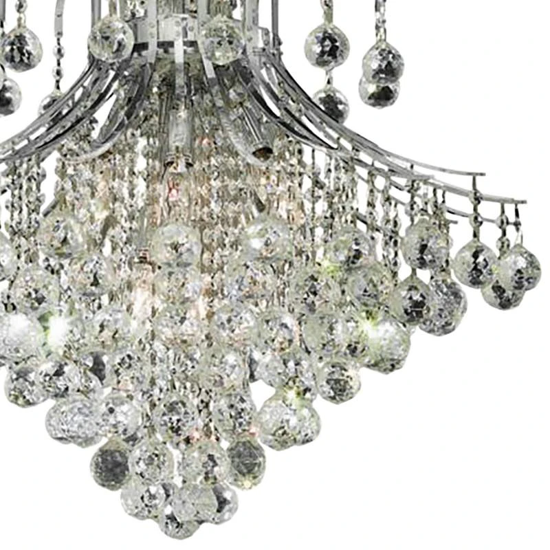 Toureg 25" Wide Chrome And Crystal 15-Ligh Chandelier 3 Toureg 25" Wide Chrome And Crystal 15-Ligh Chandelier - Image 3