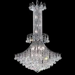 Toureg 35" Wide Chrome 16-Light Crystal Chandelier