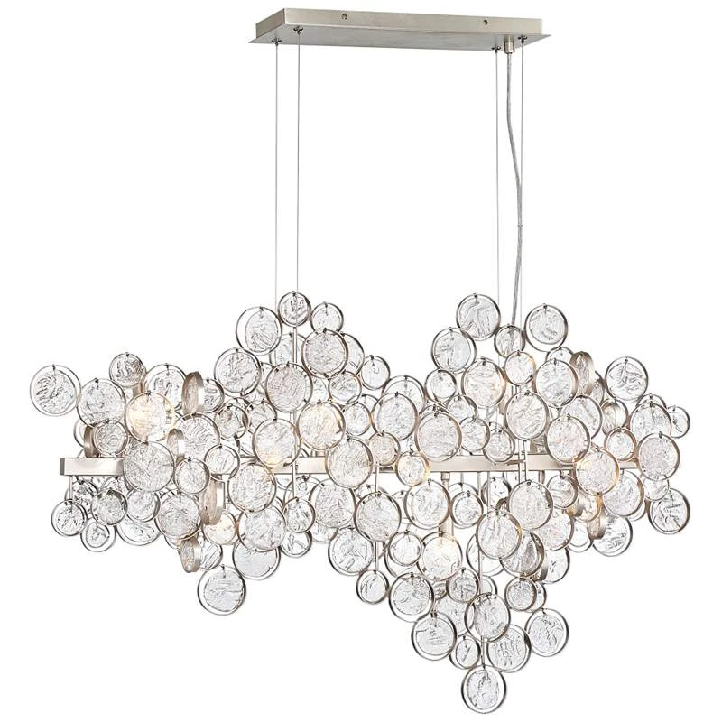 Trento 40 1/4" Wide Champagne Silver 12-Light Oval Chandelier 2 Trento 40 1/4" Wide Champagne Silver 12-Light Oval Chandelier - Image 2