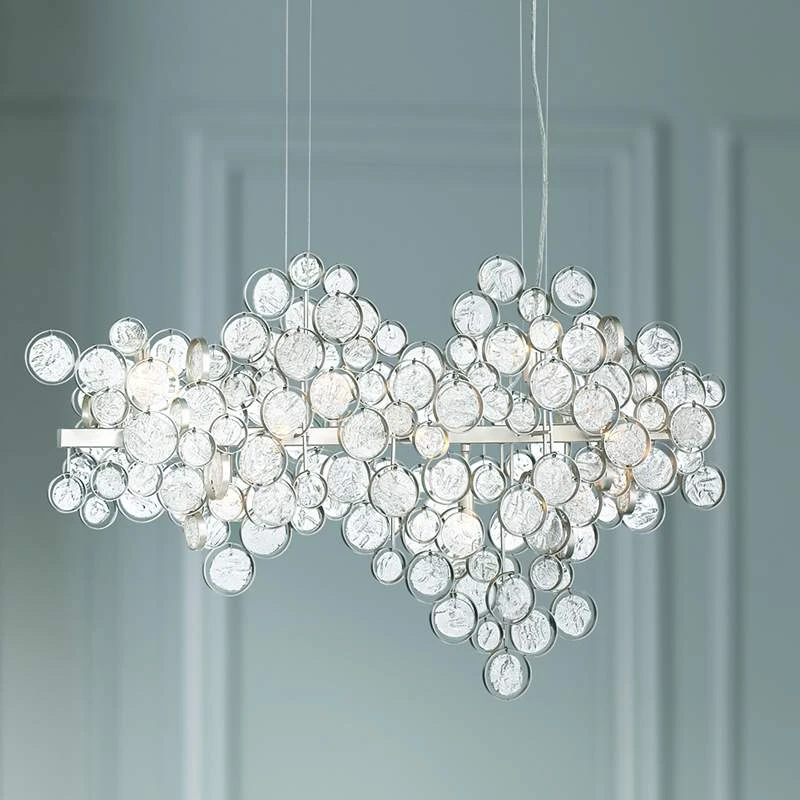Trento 40 1/4" Wide Champagne Silver 12-Light Oval Chandelier 1 Trento 40 1/4" Wide Champagne Silver 12-Light Oval Chandelier
