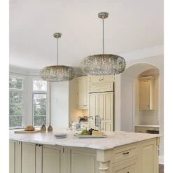 Maxim Arabesque 24" Wide Golden Silver Pendant Light