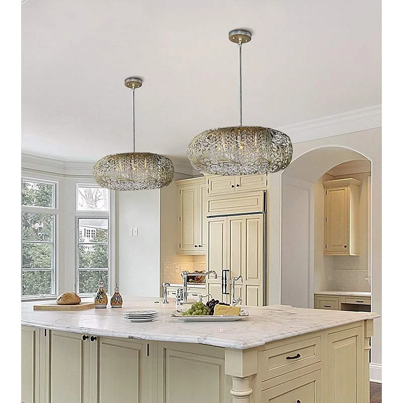 Maxim Arabesque 24" Wide Golden Silver Pendant Light 1 Maxim Arabesque 24" Wide Golden Silver Pendant Light