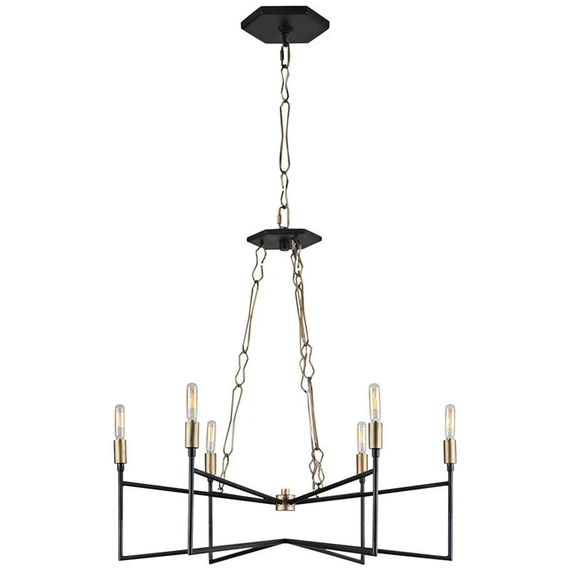 Varaluz Bodie 26"W Havana Gold And Carbon 6-Light Chandelier 2 Varaluz Bodie 26"W Havana Gold And Carbon 6-Light Chandelier - Image 2