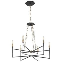 Varaluz Bodie 26"W Havana Gold And Carbon 6-Light Chandelier 9 Varaluz Bodie 26"W Havana Gold And Carbon 6-Light Chandelier -Modern Lamp Shop varaluz bodie 26 inchw havana gold and carbon 6 light chandelier 59d36views2