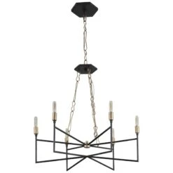 Varaluz Bodie 26"W Havana Gold And Carbon 6-Light Chandelier 10 Varaluz Bodie 26"W Havana Gold And Carbon 6-Light Chandelier -Modern Lamp Shop varaluz bodie 26 inchw havana gold and carbon 6 light chandelier 59d36views3