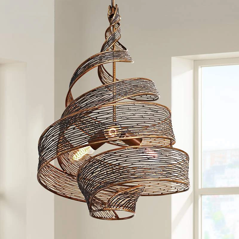 Varaluz Flow 18" Wide Hammered Ore Pendant Light 1 Varaluz Flow 18" Wide Hammered Ore Pendant Light