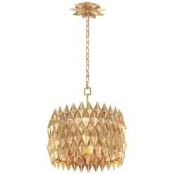 Varaluz Forever 18" Wide French Gold Drum Pendant Light
