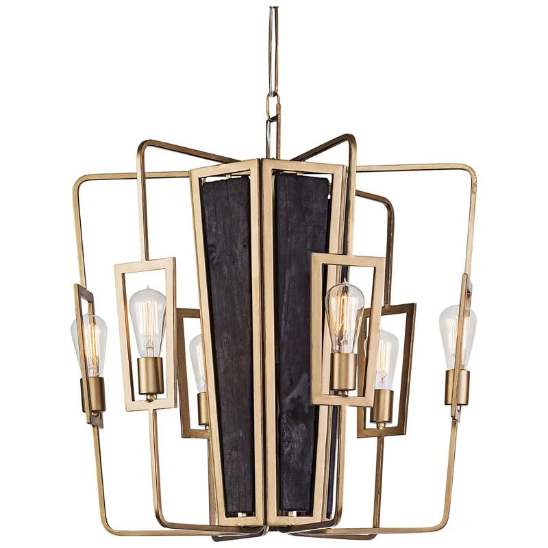 Varaluz Madeira 25" Wide Rustic Gold 6-Light Chandelier 2 Varaluz Madeira 25" Wide Rustic Gold 6-Light Chandelier - Image 2