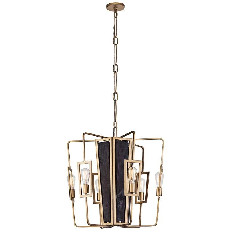 Varaluz Madeira 25" Wide Rustic Gold 6-Light Chandelier 3 Varaluz Madeira 25" Wide Rustic Gold 6-Light Chandelier - Image 3