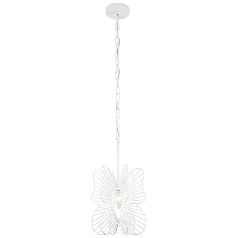 Varaluz Monarch 9" Wide White Butterfly Mini Pendant Light 3 Varaluz Monarch 9" Wide White Butterfly Mini Pendant Light - Image 3